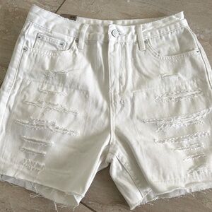KSUBI WHITE DENIM SHORTS